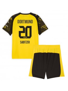 Billige Borussia Dortmund Marcel Sabitzer #20 Hjemmedraktsett Barn 2025-26 Kortermet (+ Korte bukser)